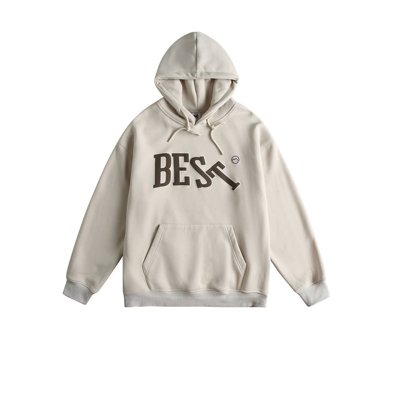 Unisex Hoodie Winter Retro University Style Loose Sweater Men and Women