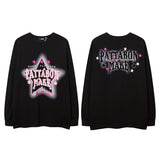 Men Long Sleeve Shirt Sweet Cool Couple Long Sleeve Bottoming T-shirt Idle Style Loose Men and Women