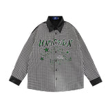 Men Long Sleeved T Shirt Contrast Color Stitching Long-Sleeved Shirt Men's Lapel Shirt Coat Spring and Autumn