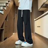Men Sweatpants Men's Summer Logging Overalls Straight Casual Pants