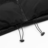Men Cotton Padded Jacket Coat Men's Loose Drawstring Warm-Keeping Cotton Clothing Outer Wear