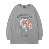 Men Long Sleeve Shirt Autumn and Winter round Neck Long Sleeve T-shirt Men and Women Loose All-Match Casual