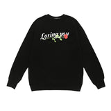 Men Long Sleeve Shirt Vintage Floral Print Long Sleeves T-shirt Men Loose Bottoming Top