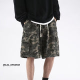 Men Sweatpants Camouflage Workwear Shorts Men's Summer Loose