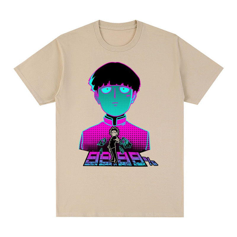 Mob Psycho 100 Vintage T-shirt Shigeo Kageyama Harajuku