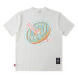Men T Shirt Vintage Donut Print T-shirt Men and Women Hip Hop
