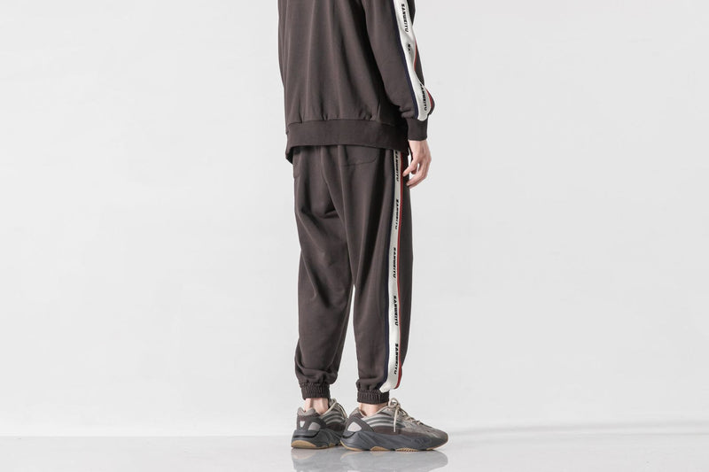Unisex Pants Fall Color Contrast Patchwork Casual Pants