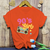 2024New Funny 90'S Girls Printed T-Shirts Fashion Women Short