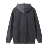 Men Hoodie Printed Distressed Hooded Sweaters Menswear Loose Autumn and Winter Casual