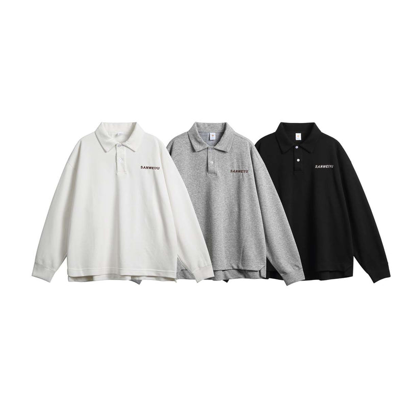 Unisex Jacket Autumn Letter Printed Polo Shirt Women's Clothing