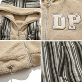 Men Cotton Padded Jacket Coat Double-Sided Wear Berber Fleece Cotton Coat Men's Winter Loose Cotton Coat Coat