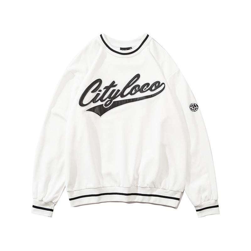 Men Hoodie round Neck Sweater Men's Autumn and Winter Casual Loose Bottoming Shirt