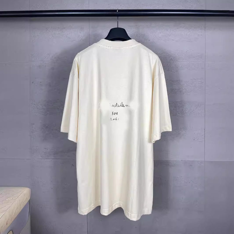 Men T-shirts Summer Paris Music Short Sleeve T-Shirt Loose Casual