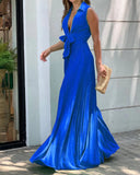 Jungle Print Maxi Dress Spring Loose Wide Leg Jumpsuit