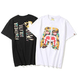 Bathing Ape T Shirt Summer Zipper Printed Short Sleeve