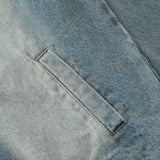 Men Denim Jacket Washed Do the Old Cowboy Jacket Men's Ins Denim Jacket Autumn