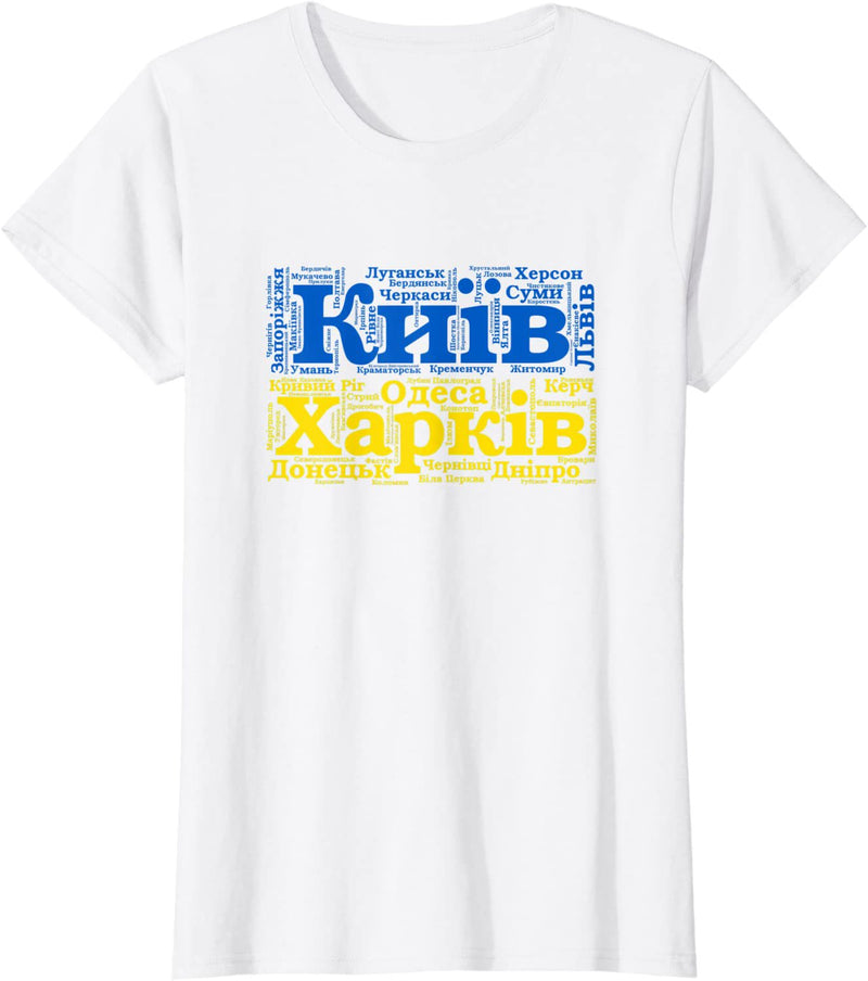 Ukraine Flag Colour Ukrainian City Names Cyrillic Font A