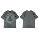 Men T Shirt Vintage Angel Print Short-Sleeved T-shirt Men and Women Ins Style Couple