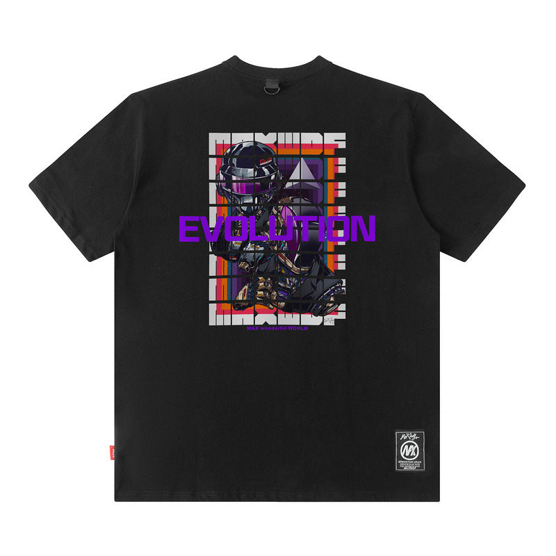 Men's T Shirt Personalized Printed Short-Sleeved T-shirt Men's and Women's Ins Loose