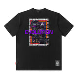 Men T Shirt Printed Short-Sleeved T-shirt Men and Women Street Retro Loose