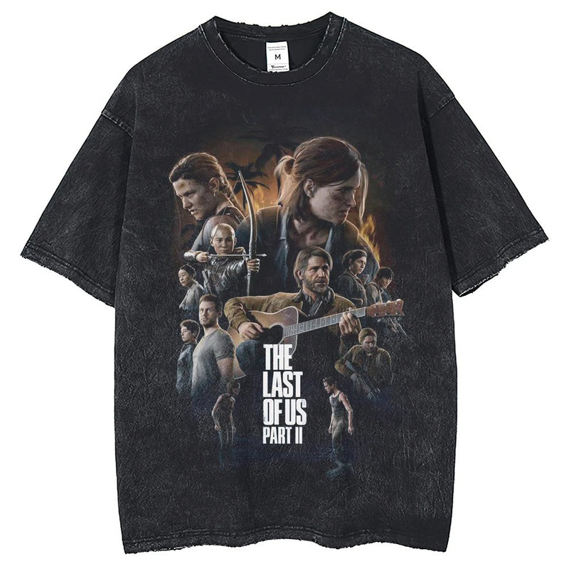 Harajuku Punk 250G Cotton T-shirt Vintage