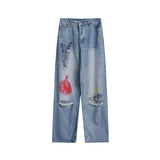 Unisex Pants Women's Straight Jeans