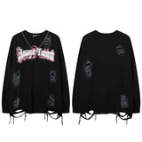 Men Long Sleeve Shirt Retro Fashion Brand Long Sleeve T-shirt Men and Women Hip Hop Loose