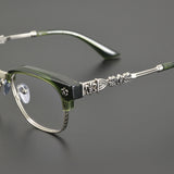 CHH Chrome Hearts Glasses Croxing pure titanium medium gold plate retro eyebrow wireframe