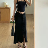 Women Desses Skirt Low Waist Elegant Dress