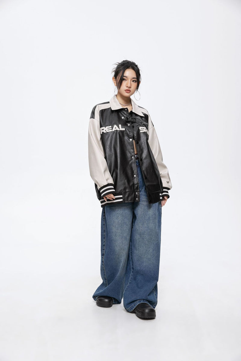 Unisex Jacket Autumn Couple Contrast Color Jacket Women's Clothing