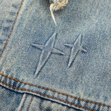 Men Denim Jacket Men's Denim Jacket Spring and Autumn Washed Worn Coat