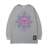 Men Long Sleeve Shirt Tkpa Vintage Letter Printed Long Sleeve T-shirt Men and Women Loose Top Ins