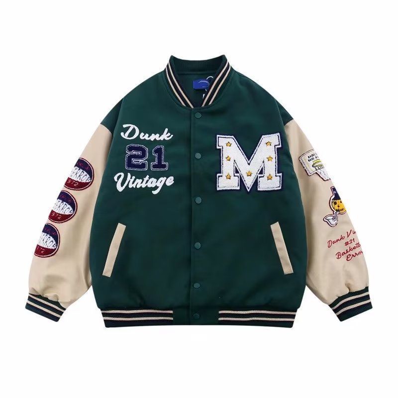 Varsity Jacket Vintage Baseball Uniform Male and Female Trendy Brand Loose Couple Baseball Clothing Jacket Student