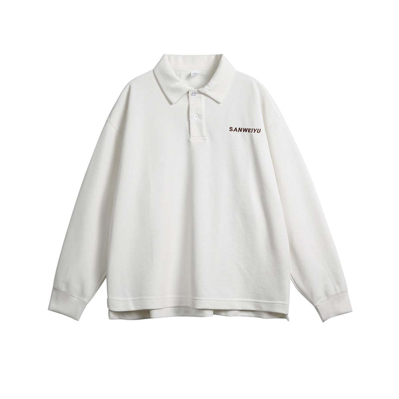 Unisex Jacket Autumn Letter Printed Polo Shirt Women's Clothing