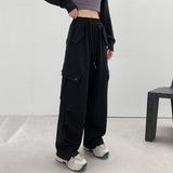 Palazzo Pants Sweatpants Women Loose Casual Retro Sports Wide-Leg Pants