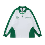 Men Hoodie Stitching Letter Sweater Boys Loose Sports