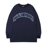 Men's Long Sleeve Shirt Long Sleeve T-shirt Men's Autumn Letter Print Loose round Neck