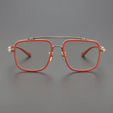 CHH Chrome Hearts Glasses Double Beam Big Face Titanium Frame Myopia Glasses Frame