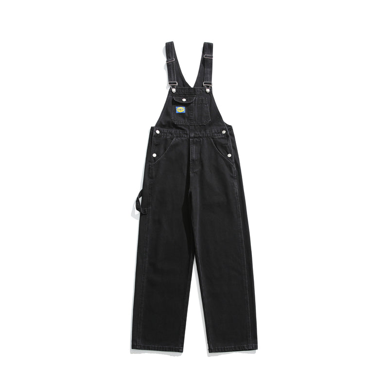 Unisex Pants Autumn Retro Denim Suspender Pants