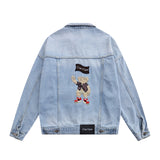 Palm Angle Jacket Palm Angels Embroidery Washed Denim Jacket Men and Women