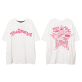 Men T Shirt Letter Short Sleeve T-shirt Harajuku Country Fashion Brand Summer Couple