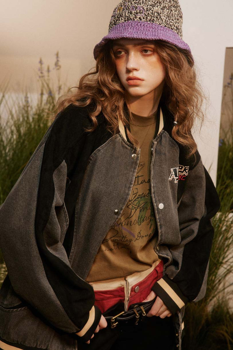 Unisex Jacket Autumn Back Printed Baseball Jacket Women's Clothing