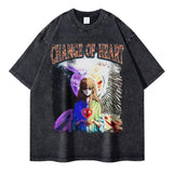 Anime Yu Gi Oh T Shirts Oversized Vintage Washed