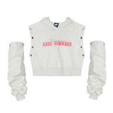 Women Hoodie Cropped Hoodie Girls Spring and Autumn Print Leisure
