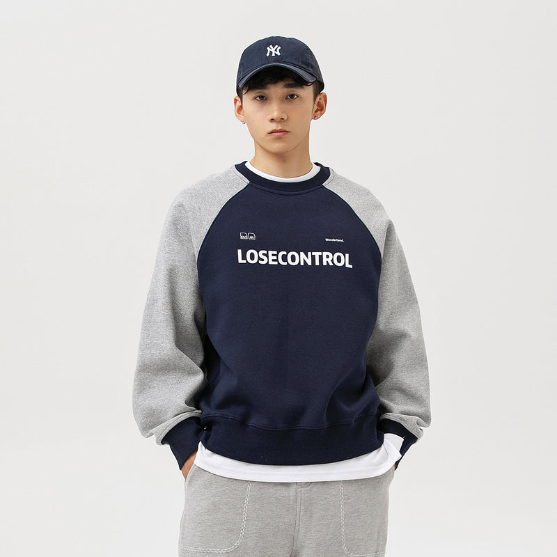 Unisex Hoodie Preppy Style Retro Loose round Neck Sweatshirt Men's Coat
