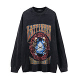 Men Long Sleeve Shirt Vintage Long Sleeve T-shirt Men and Women Vintage Retro Easy Matching Base