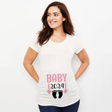 Baby Loading Printed Maternity T Shirt Pregnant