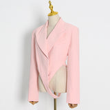 Frankie Shop Hourglass Blazer Pink with Fall Slim Fit Coat