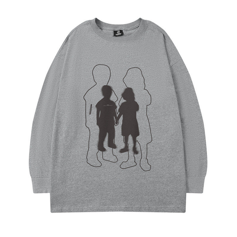 Men Long Sleeve Shirt Hip Hop Long Sleeve T-shirt Men and Women Autumn Loose Ins