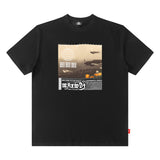 Men T Shirt Astronaut Print Hiphop Trendy Summer Short Sleeve T-shirt Men and Women